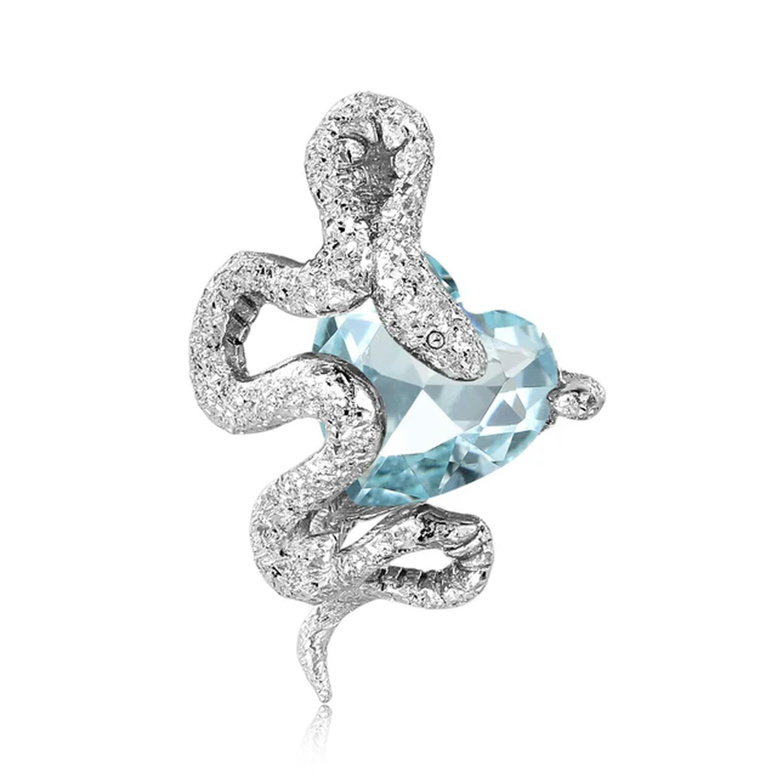 Amor Prohibido, Colgante De Plata De Ley 925 Con Forma De Corazón De Serpiente, Circonita Con Chorro De Arena Para Mujer, Regalo De Cumpleaños, Collar De Joyería Fina