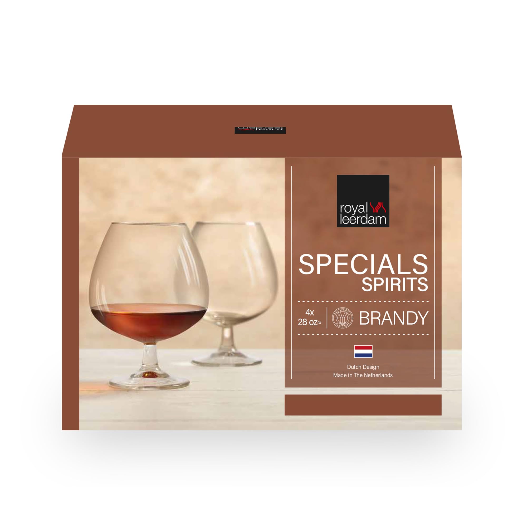 Estuche 4 Copas Coñac Magnum 80 CL Royal Leerdam. Libbey