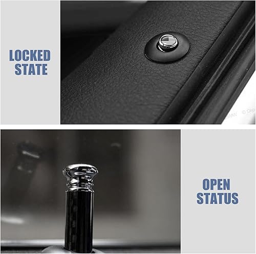 Miniatura 3 de 4 pomos para cerradura de puerta de automóvil, pasadores de bloqueo de puerta interior, perno de puerta, kits de decoración de fibra de carbono,