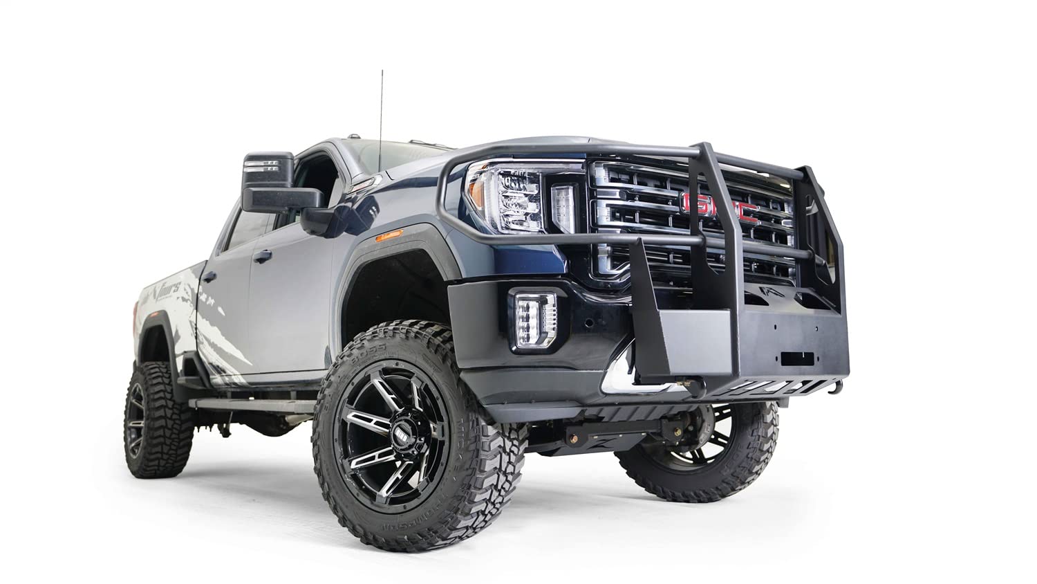 FAB FOURS GM20-N5070-1 Winch Mount fits 20-23 GMC Sierra 2500 HD - 2 Stage Black Powder Coat