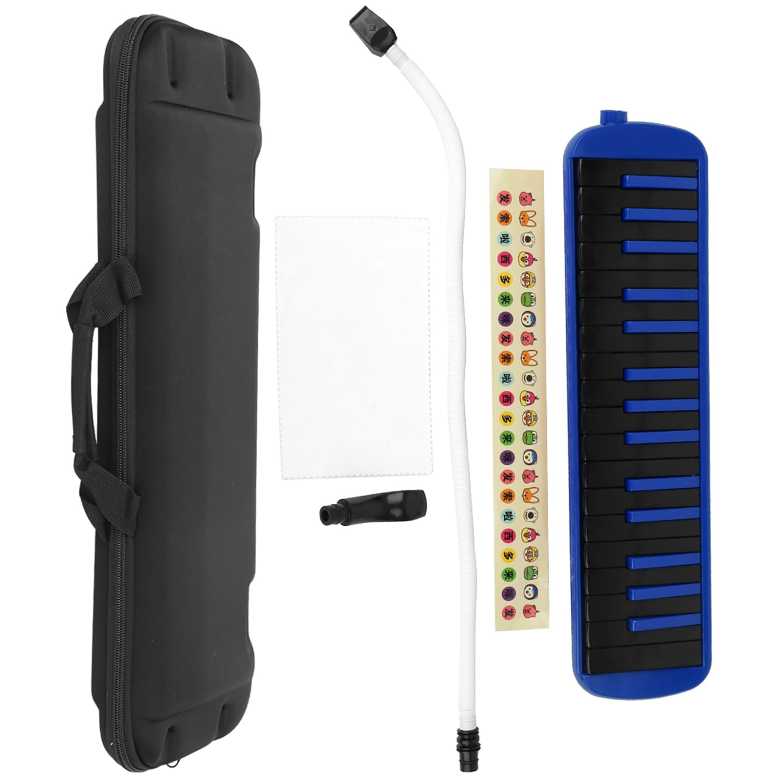 Melodica - Strumento musicale a a 32 tasti, design ergonomico, borsa da allenamento per principianti F32s (blu)