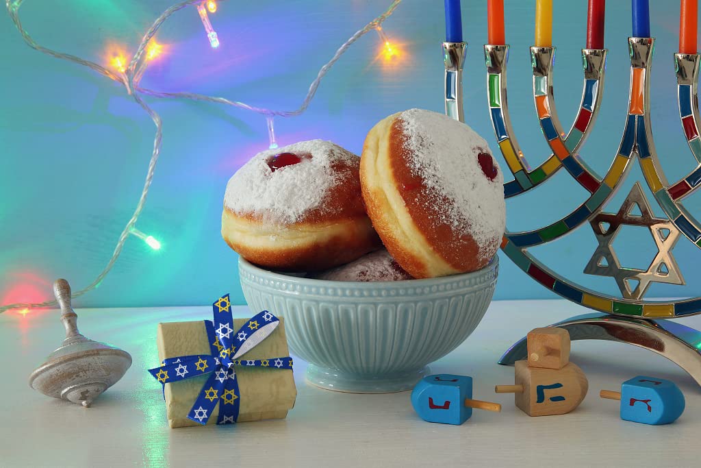 Happy Chanukkah Ripsband – Blau-Weiß Mit Davidstern, 9 M Rolle, Für Geschenke & Deko