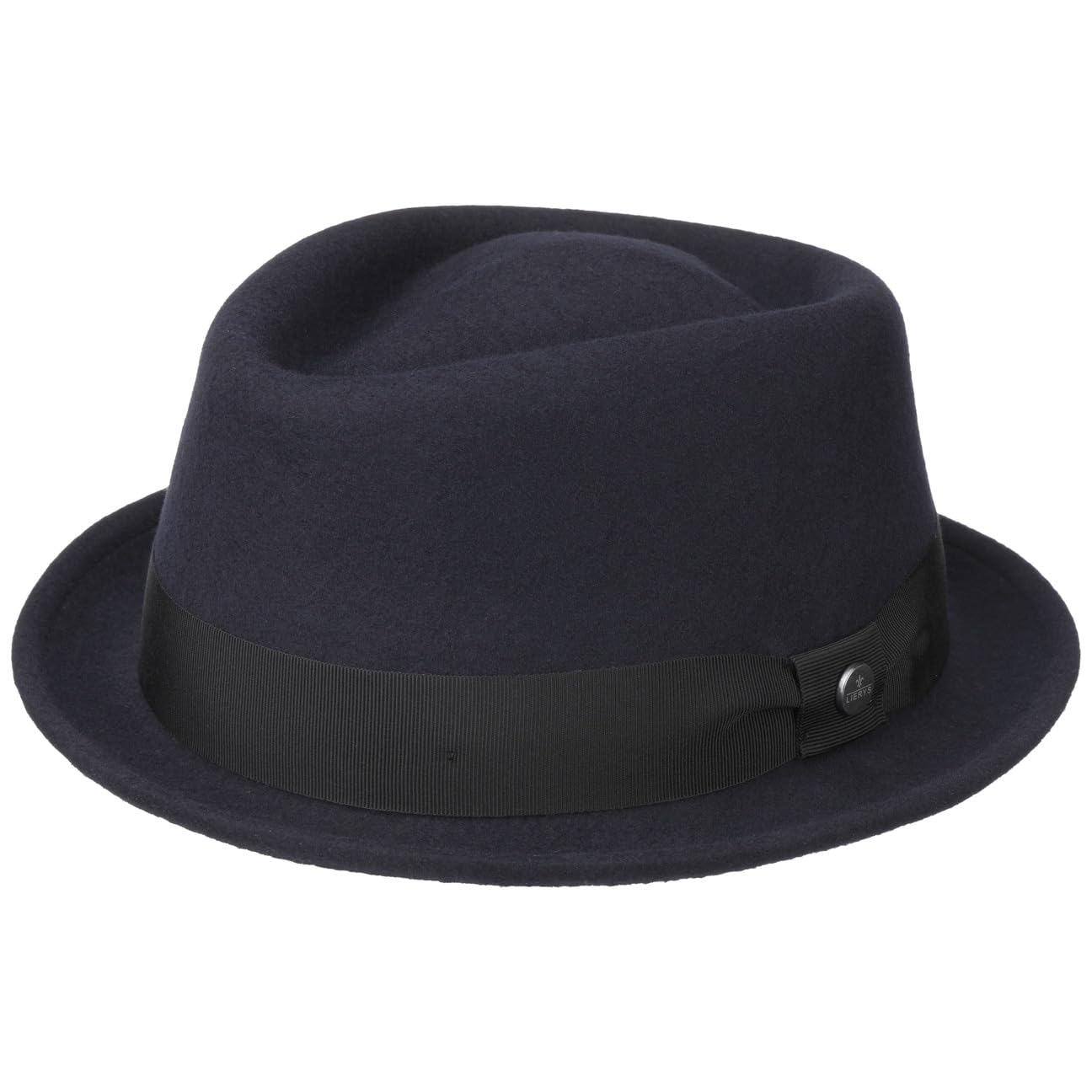 Lierys Women's Navy Classic Pork Pie Wool Felt Hat By