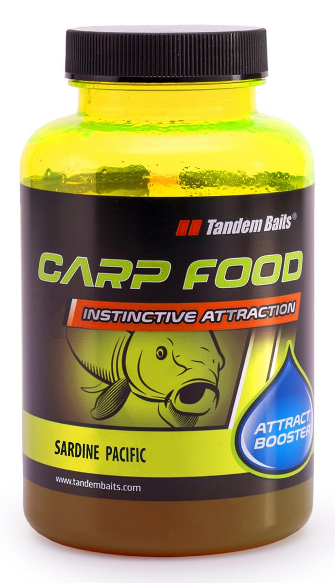 Tandem Baits Carp Food Attract Booster Paific Sardine, Fish Attractors Carp Fishing Without Effort, Big Fish Bait, Carp Accessories for Professionals & Hobby Anglers 300 ml