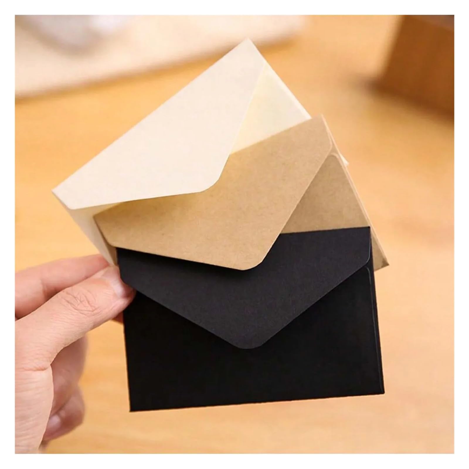 Buste per inviti, Buste for inviti 20 pezzi kaki e bianche 10,5x7 cm(20pcs Khaki)