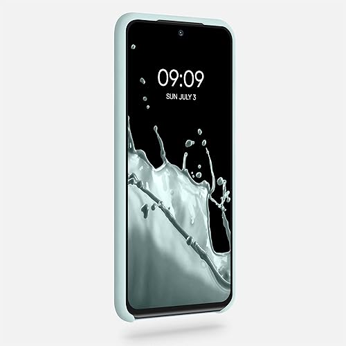 Miniatura 2 de kwmobile Funda compatible con Xiaomi Redmi Note 10  Note 10S - Funda de silicona TPU con acabado suave - Menta fresca