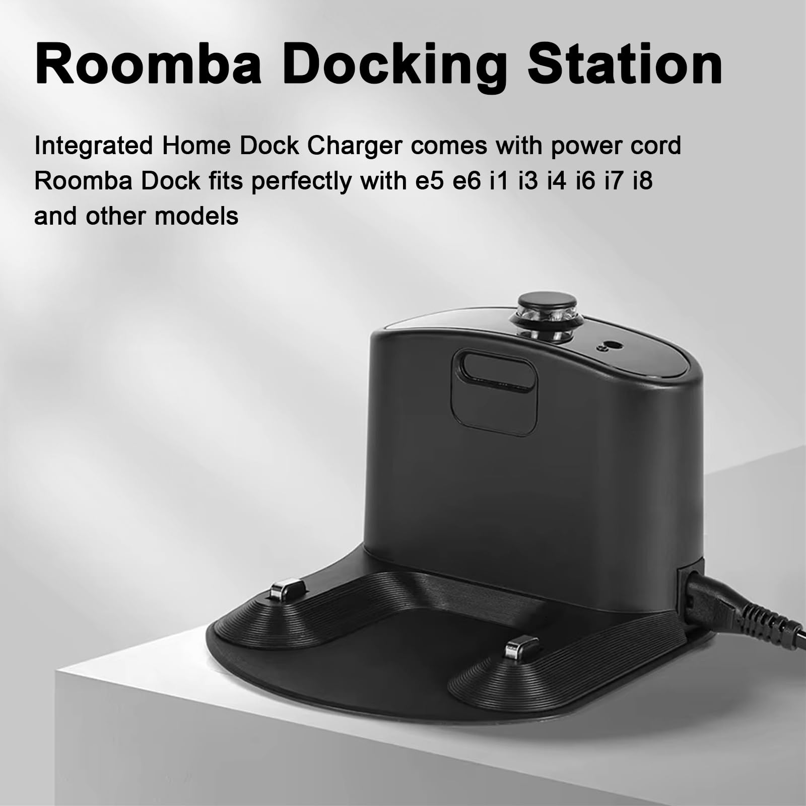 Base di ricarica MXJFYY per Roomba, stazione di ricarica sostitutiva per Roomba compatibile con gli aspirapolvere iRobot Roomba E5 E6 I1 I3 I4 I6 I7 I8 serie 500 600 700 800 900