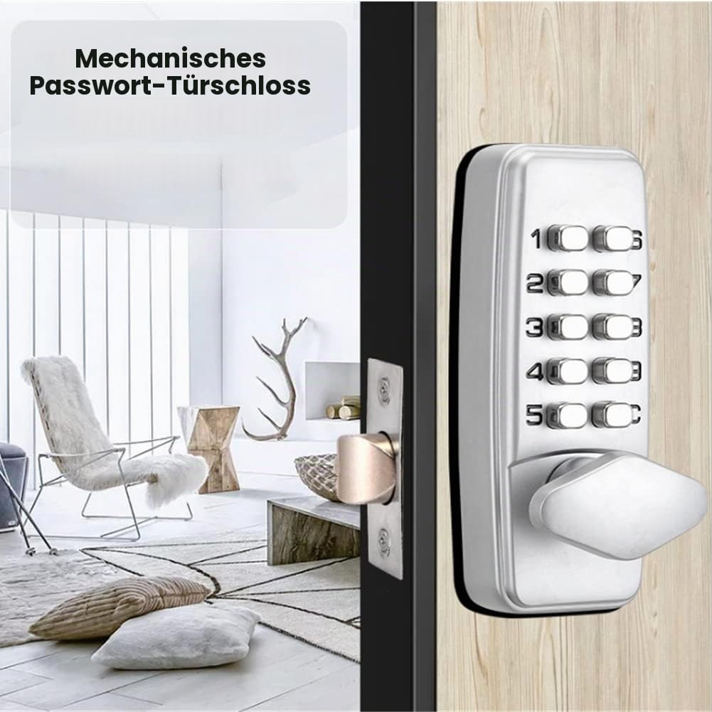 Digitales Passwort-Türschloss, 2-4-stelliges mechanisches Codeschloss-Kabinett für Innen- und Außentüren Sicherheitscodeschloss