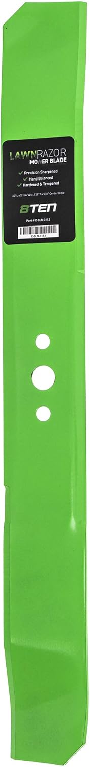 8TEN LawnRAZOR Mower Blade 20 inch Deck for Craftsman Husqvarna Poulan 134871 145106 146749 532145106 PP22055 (Mulching)