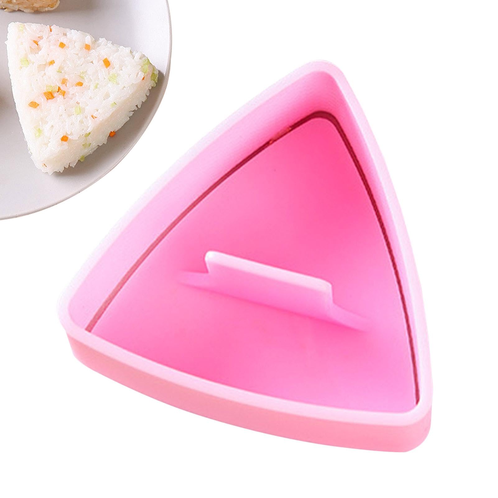 Stampo Per Onigiri Triangolare – 2 Pezzi, Antiaderente In PP Alimentare, 7x4 Cm, Kit Fai Da Te Per Sushi E Riso, Ideale Per Bento E Picnic, Colore Rosa