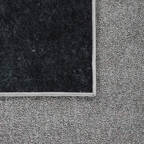 TT Home Wohnzimmer Teppich Kurzflor Unifarbendes Design Modern Und Zeitlos, Farbe:Anthrazit, Größe:80x150 cm