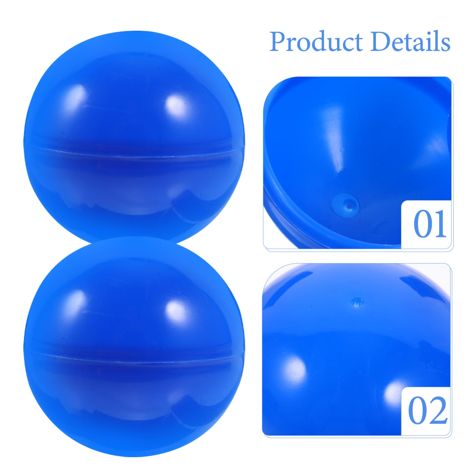 Abaodam 50 Palline per Estrazione di Colore Azzurro in Pp per Giochi ed Eventi, Resistenti e Facili da Trovare, Perfette per Lotteria e Attività di Gruppo