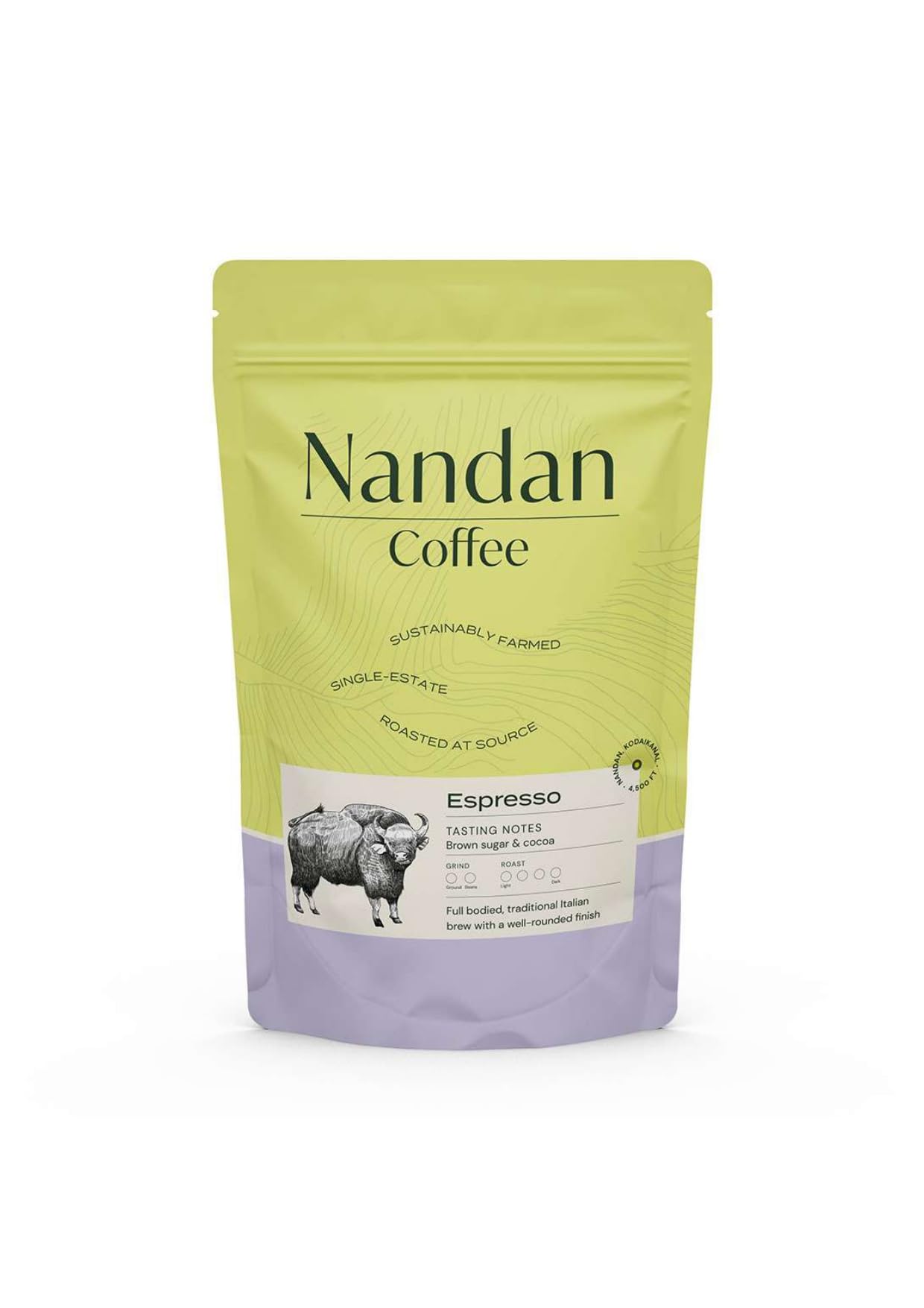 Nandan Coffee Organic Roasters Espresso Medium-Dark Roast Arabica Robusta Blend Coffee Powder 250 g - Perfect for French Press-image-18