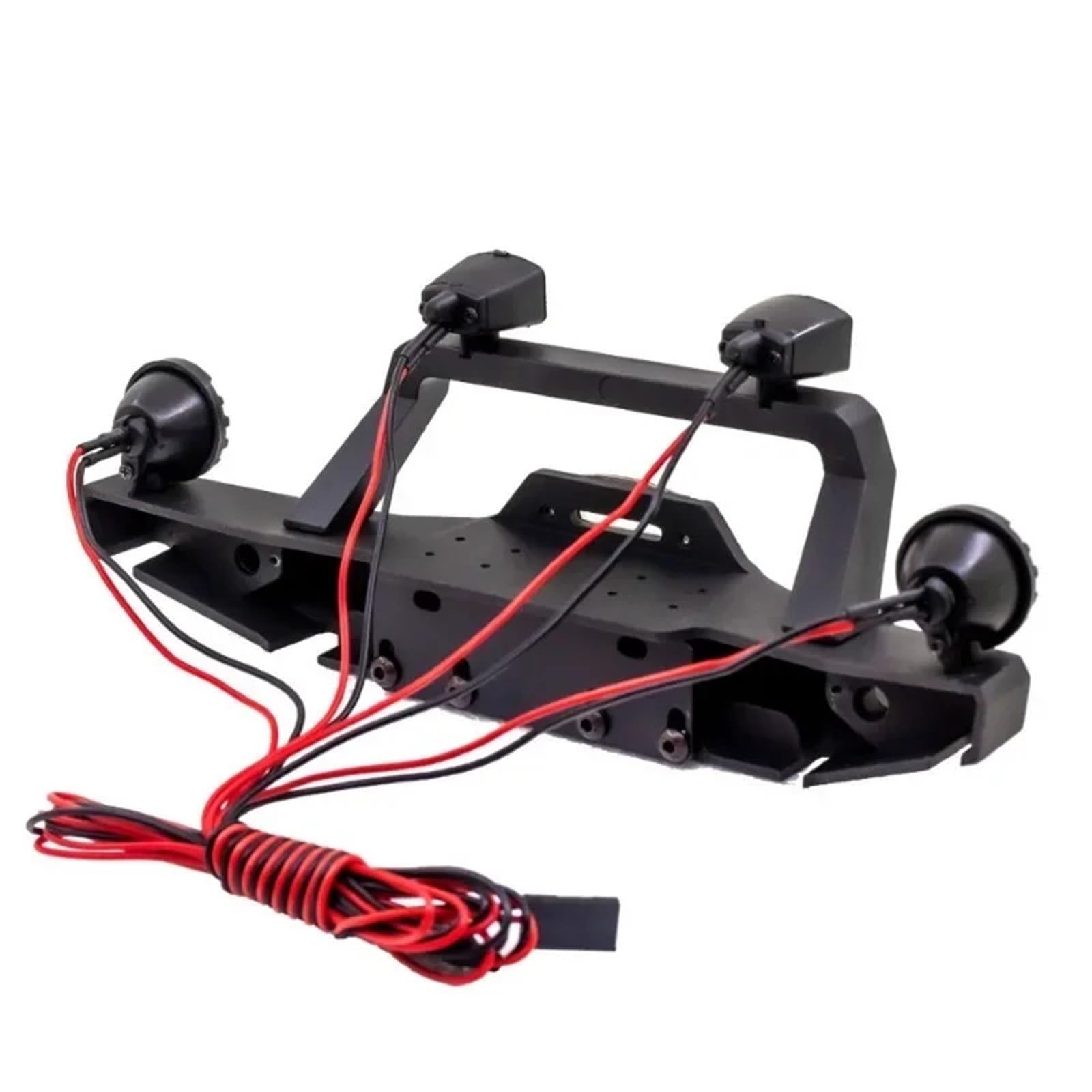 Mejora Coche RC para SCX10 para TRX4 para Axial III 1/10 Parachoques Delantero Trasero Metálico con Luces Coche RC Crawler Piezas Recambio Mejora Modelos Coches(Front)