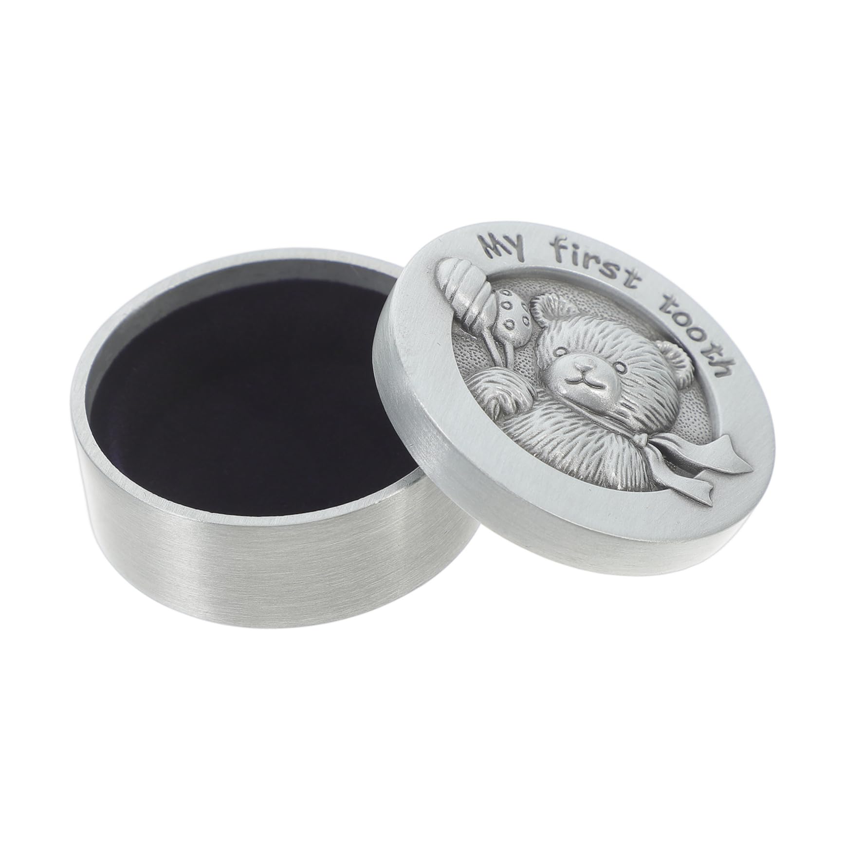 HANABASS 5 Stück Metalllegierung Milchzahndose für Junge Mädchen Langlebige Aufbewahrungsbox mit Gutem Verschluss Dekorative Souvenirbox für Erste Zähne und Locken Erinnerungsstück für