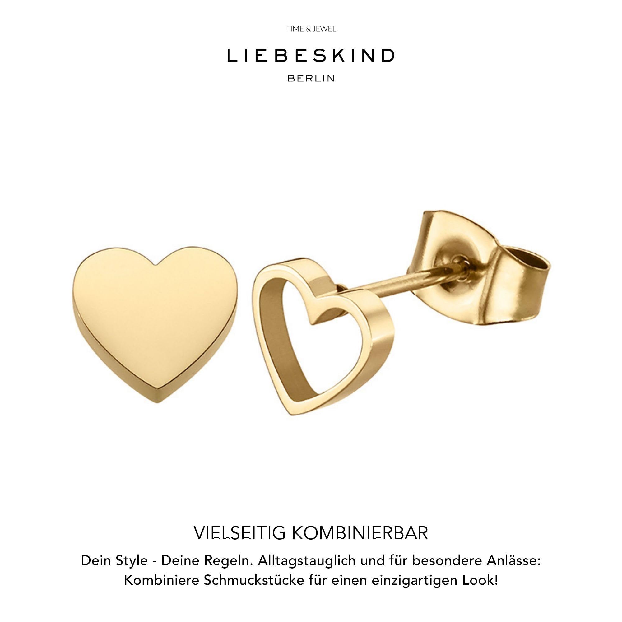 Liebeskind BERLIN Damen Ohrstecker – Basic Ohrringe aus Edelstahl – Poliert & mattiert – Kleine Stecker in verschiedenen Formen und Farben– Perfekt für den Alltag – Bild 6