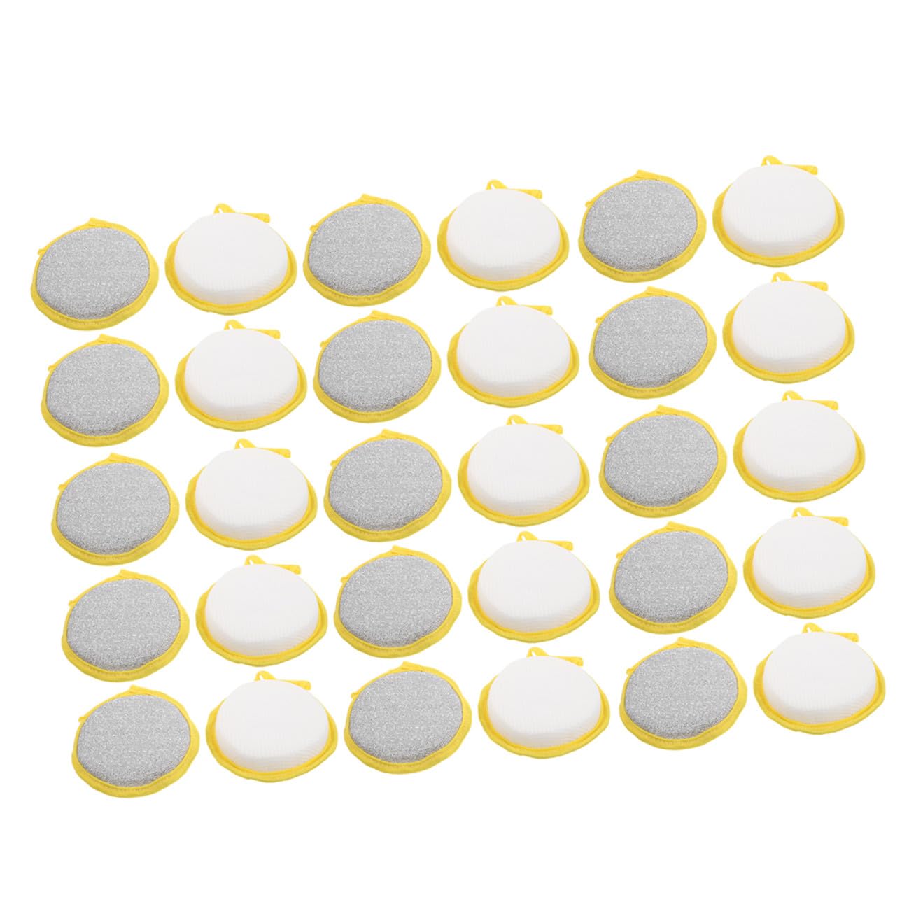 FRCOLOR 50pezzi Spugne Abrasive Doppia Faccia Riutilizzabili per Pulizia di Piatti Pentole e Lavandini Assorbenti per Olio Dimensioni