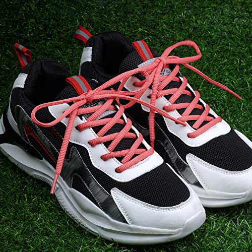 Image of 2 Pairs Oval Athletic Shoelaces 33 Colors 1 /4 inch Half Round Shoe Laces for Sneakers
