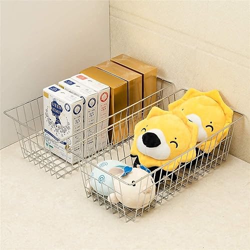 Miniatura 3 de Slideep Cestas de alambre para congelador, cesta de almacenamiento con asas, almacenamiento de alimentos para armarios de cocina, despensa, armario,