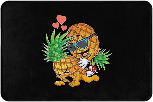 Miniatura 7 de COIE Tapete de baño con diseño de piña y swinger, tapete de baño de 16 x 24 pulgadas, antideslizante, lavable