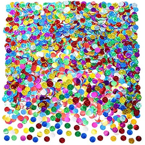 Multicolor Sparkle Foil Metallic Table Confetti Cover
