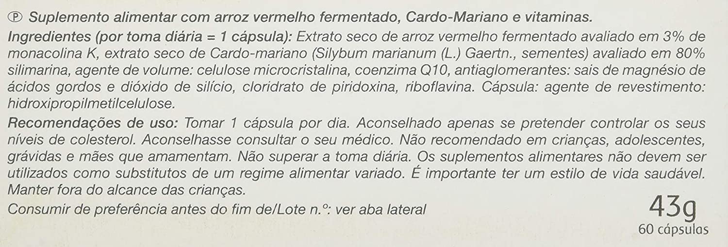 Dietisa levadura roja 60 cápsulas