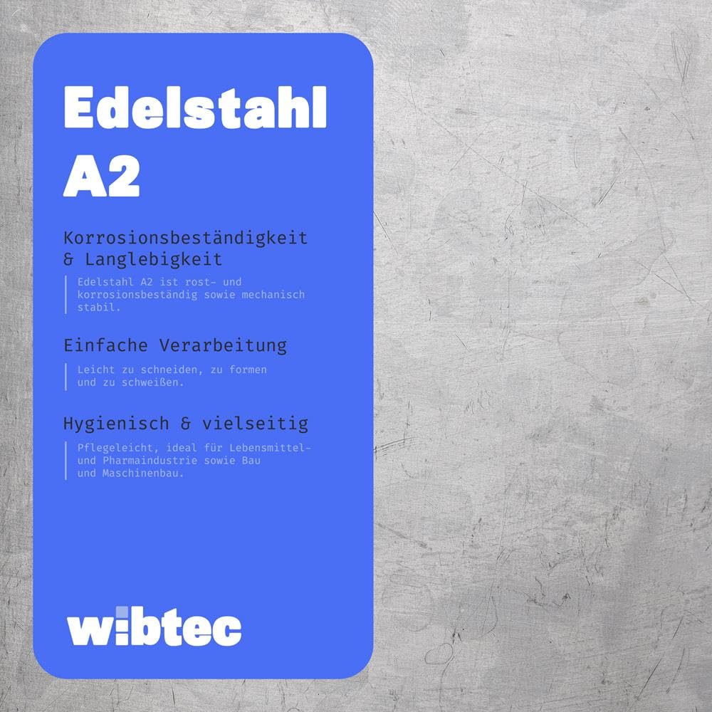 100 Stück Linsenkopfschrauben mit Flansch M8x40 Edelstahl A2 ISO 7380-2 Vollgewinde Innensechskant Flanschschrauben WIBTEC®