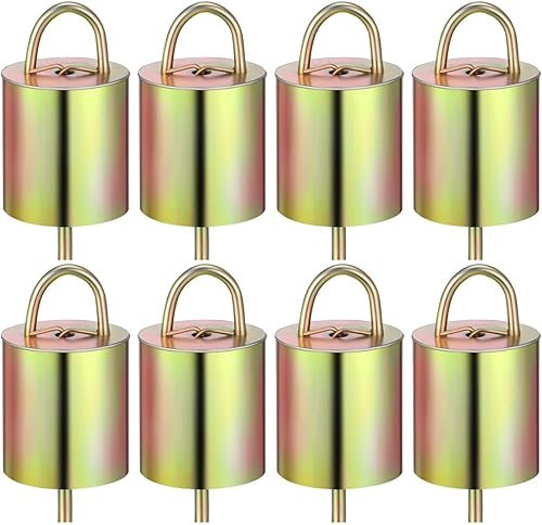 8 campanas de cabra de cobre para collares de ganado, campanas de metal duraderas con diseño rústico para decoración de granja y uso festivo