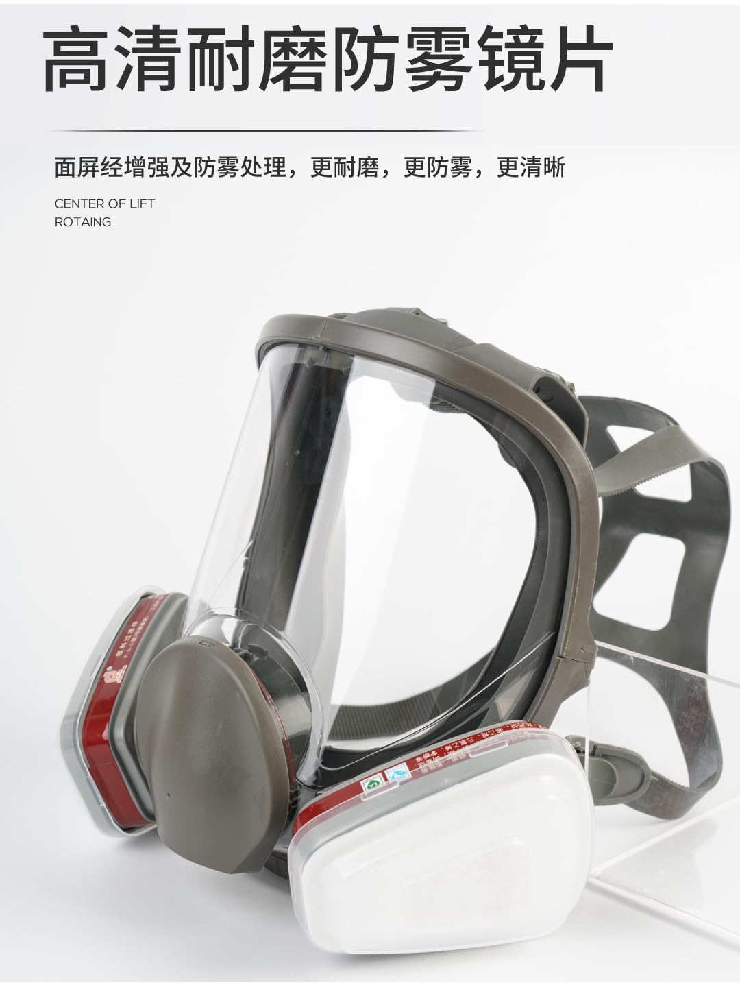 Respirateur facial complet réutilisable, Masque de Protection Respiratoire Réutilisable,Anti poussière,Masque avec Filtres pour Peinture,Travaux, Bricolage,Ponçage,avec 20 filtres de rechange