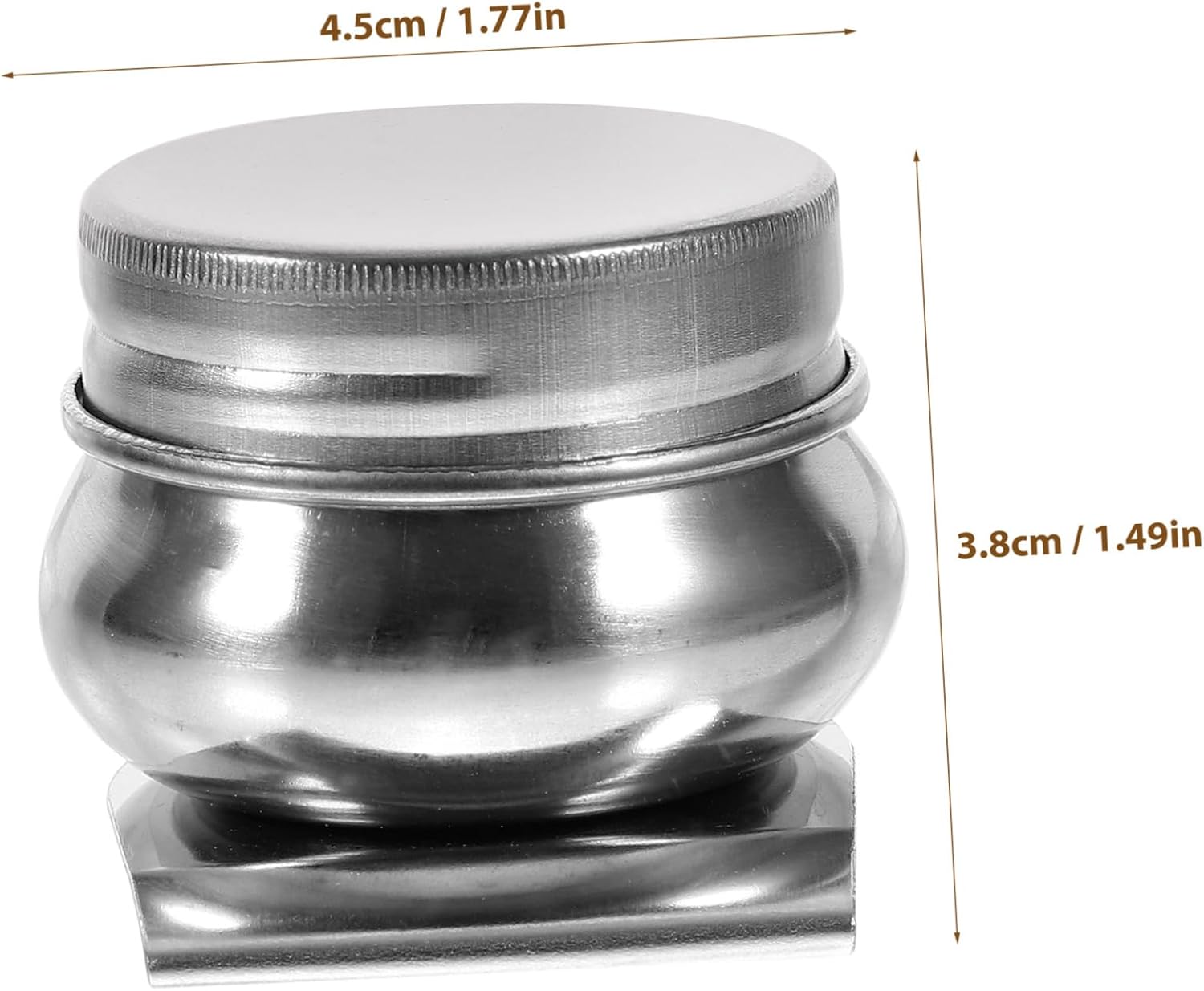 2pcs Stainless Steel Palette Cup for Oil Painting Wide Mouth Portable Easy to Carry