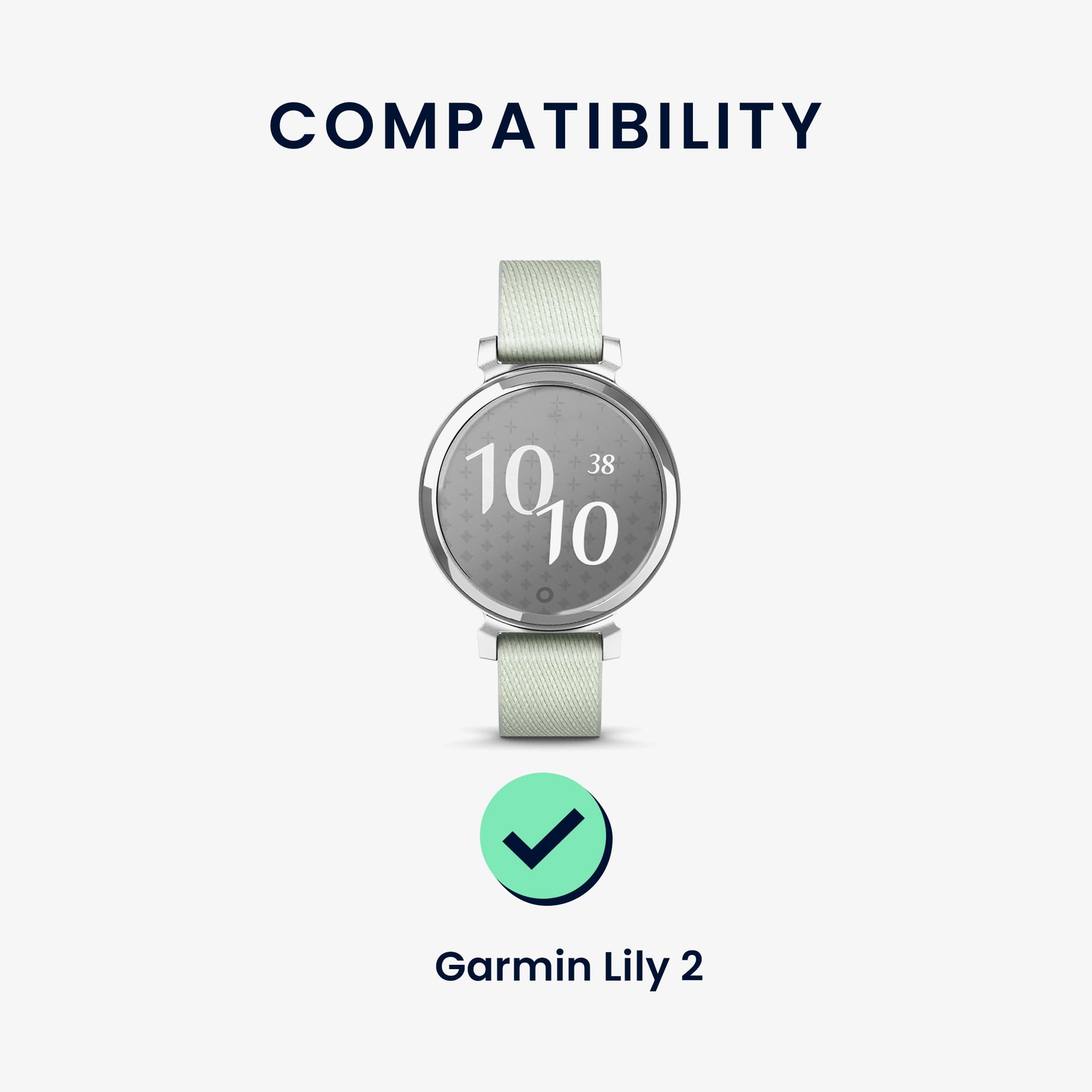 kwmobile Replacement Fitness Tracker Band Compatible with Garmin Lily 2-14 - 22 cm - Multicolor - Image 2