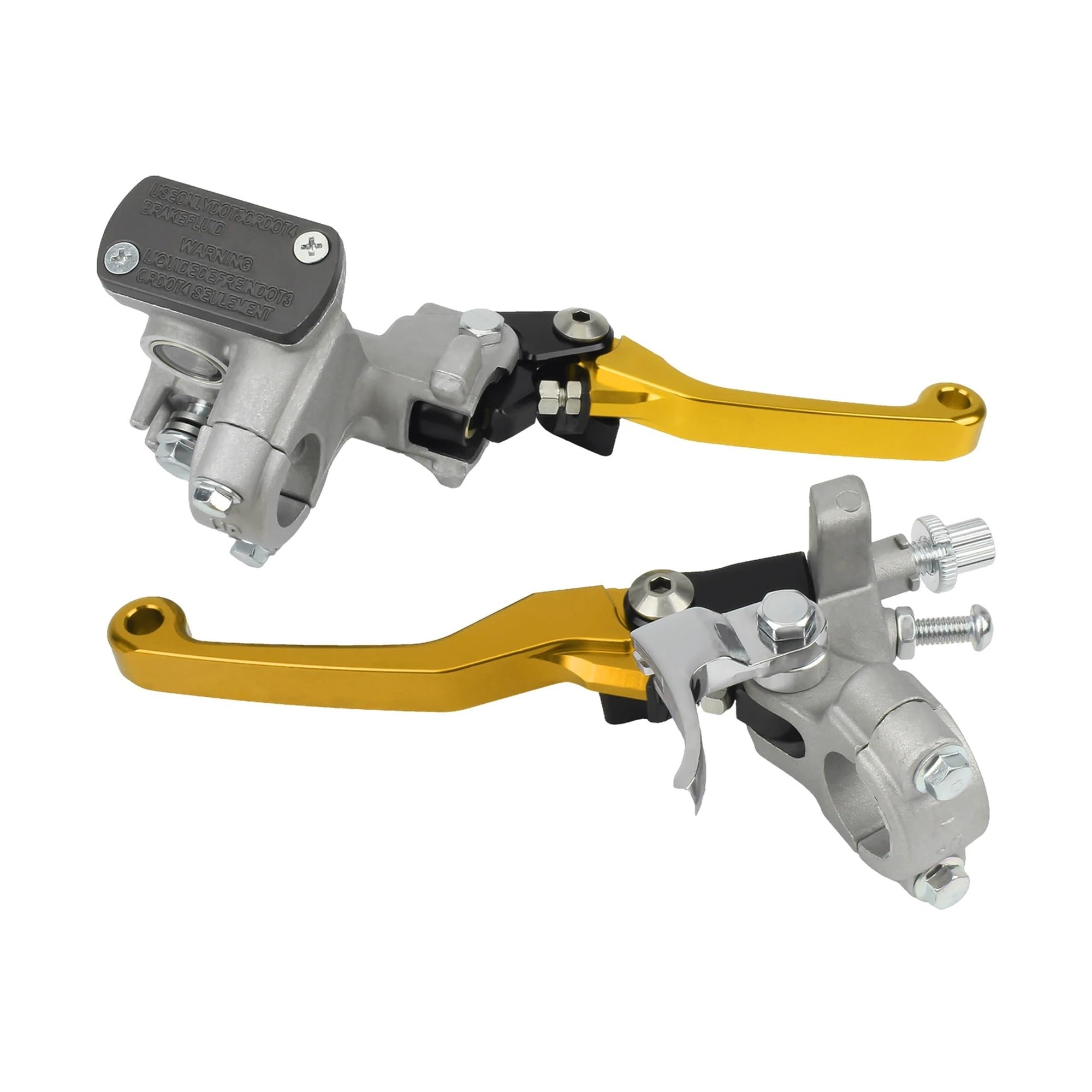 XVAsdgAER for Ho&nda CR 80 85 125 R CRF 150 230 250 F 300L Motorcycle Brake Clutch Levers 22mm Handles Front Pump Cylinder(Go-ld)