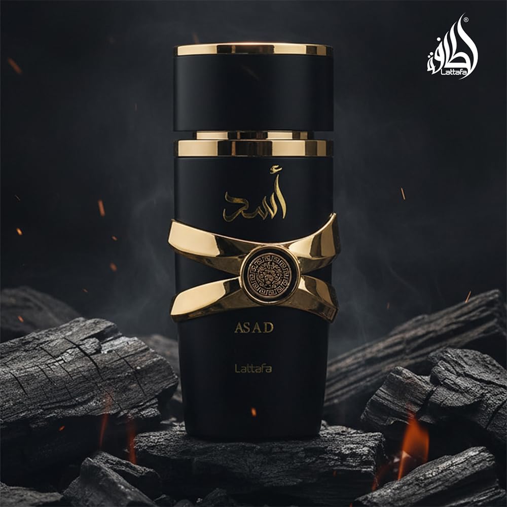 Lattafa Profumo di lusso importato Asad Premium Rinfrescante Oud e Musk Fragrances Eau De Parfum 100 ml unisex (confezione da 1)