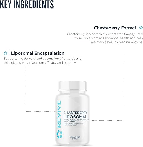 Miniatura 3 de Revive MD Suplemento de Chasteberry para mujeres - Caste-Berry Liposomal (Vitex Agnus-Castus) - Apoya la salud de la mujer, el equilibrio hormonal y