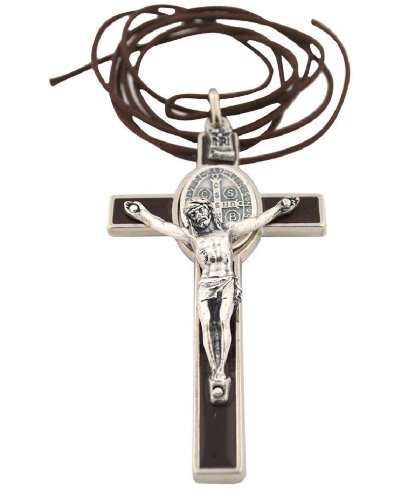 Vatican Imports St. Benedict Crucifix with Round St. Benedict Medal Inlay | 3