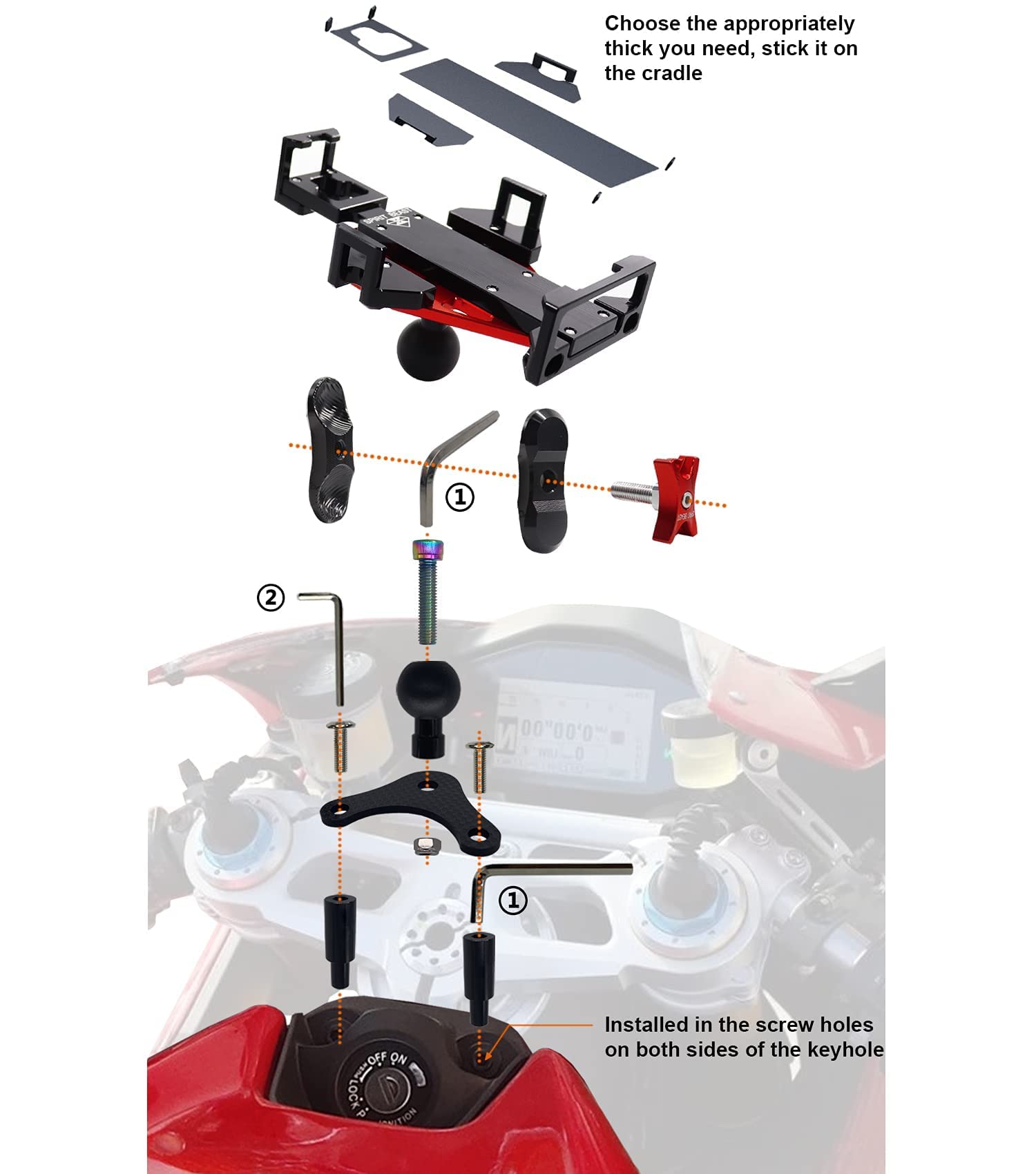 ドゥカティDUCATIパニガーレ用スマホマウントモトコルセサインハウスセット ドゥカティDUCATIパニガーレ用スマホマウントモトコルセサイン