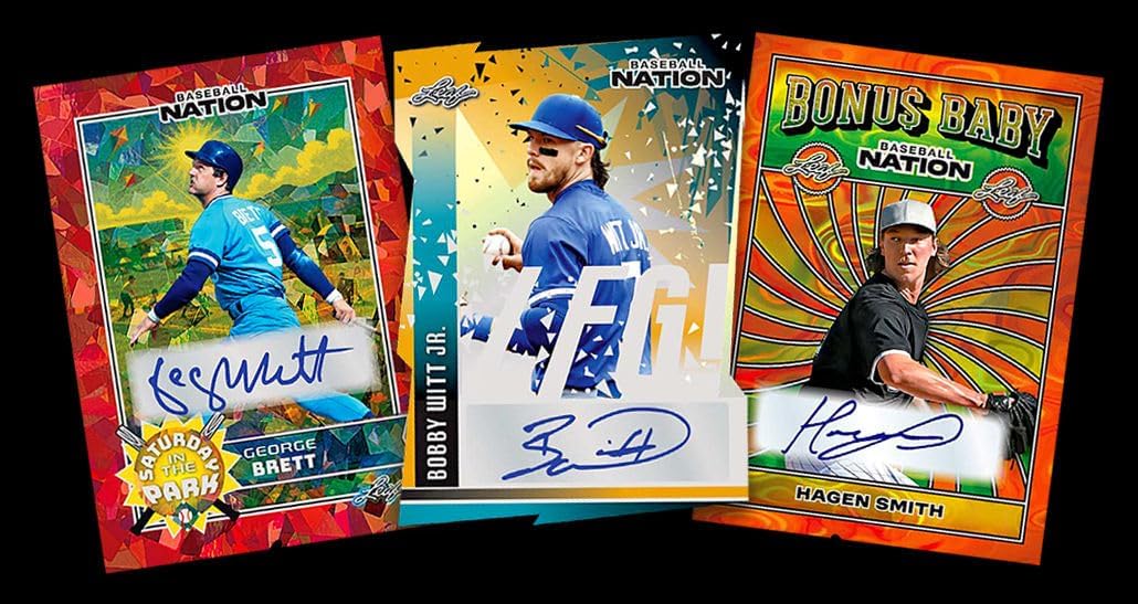 2025 Leaf Baseball Nation Baseball HOBBY box (12 cards/bx incl. SIX Autograph cards)