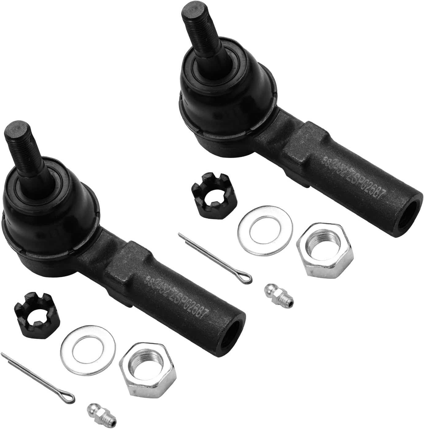 Detroit Axle - Front Tie Rods Kit for Buick LeSabre Lucerne Cadillac DTS DeVille, 4 Inner & Outer Tie Rods, 2 Boots, Replacement