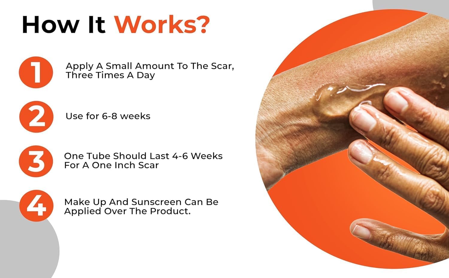 Silicone Scar Gel for Old & New Scars, Keloids, C-Section, Burns, Acne, Surgical Scar Treatment – Cosmetic Formula with Patented Silicone & Sea Berry Oil, Clinically Tested, Made in USA - Image 7