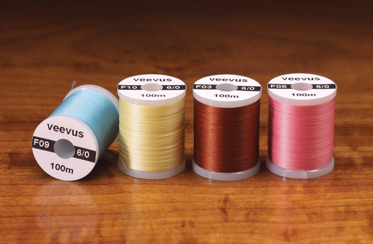 16/0 VEEVUS THREAD - ASSORTED COLORS - Black - FLY TYING