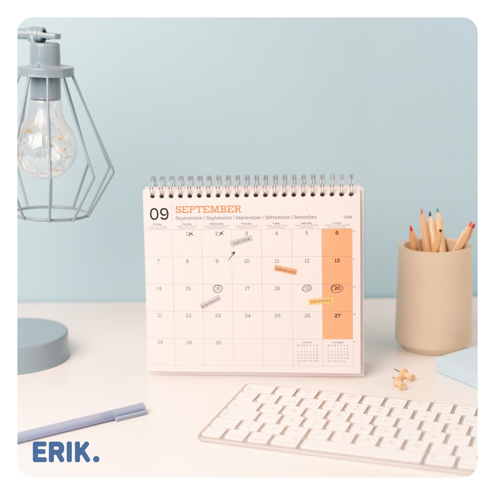 Grupo Erik Desk Calendar 2026 - Vintage Flowers Calendar 2026 Month To View | Monthly Desk Planner, Desktop Gifts Under 10 Pounds | Flowers Gifts For Friends