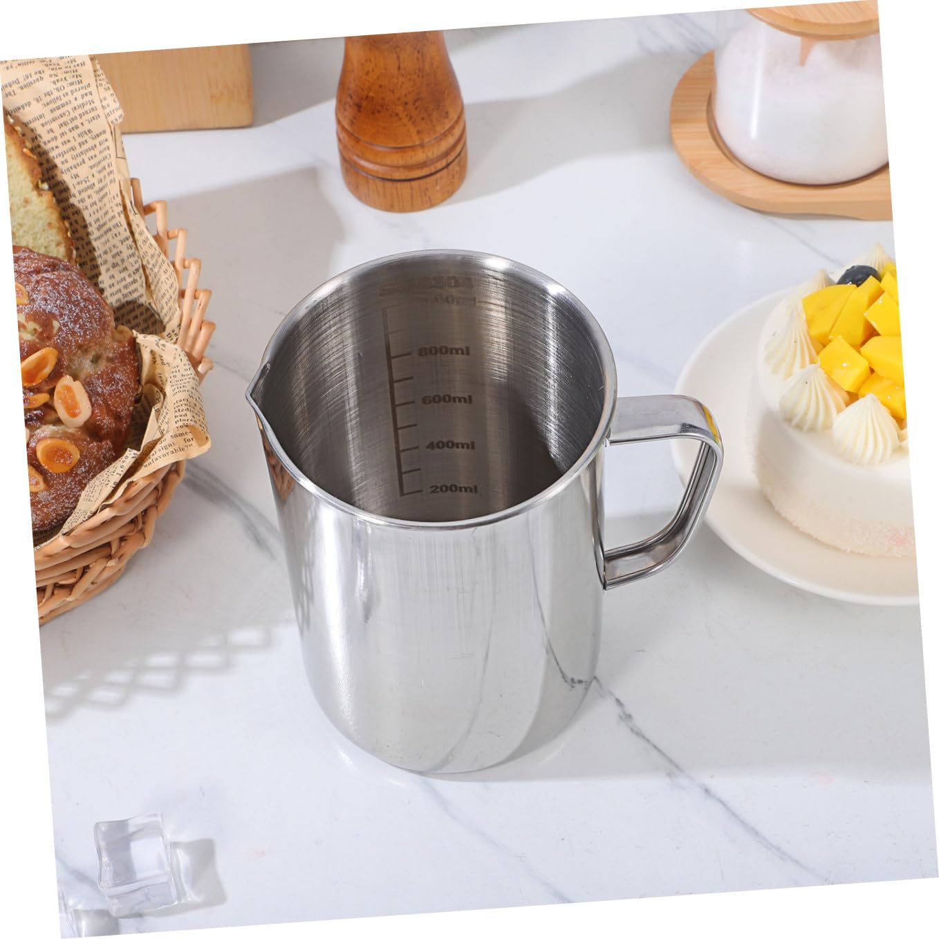 SOLUSTRE 2pièces Gobelet Gradué Acier Pour Tasse à Mesurer Précise Pour Cuisine Et Sciences Outil De Mesure Et Facile à Nettoyer