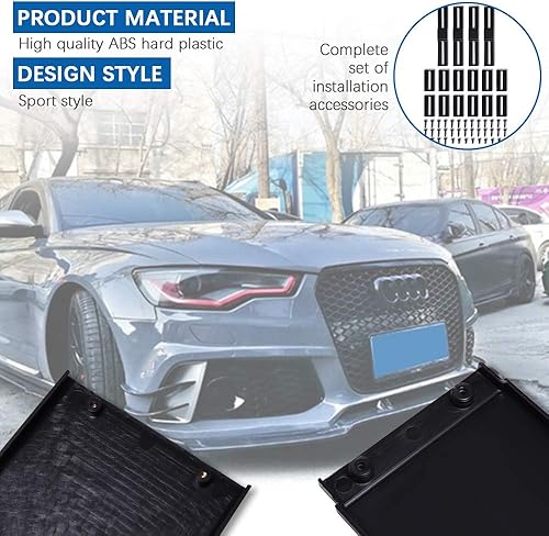 Miniatura 6 de JMTBNO Divisor de extensión de falda lateral universal de 7.2 ft86.6 pulgadas, difusor de labios con panel basculante, negro brillante