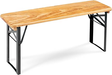 Stagecaptain Bierzeltbank 177cm - 2er Set Klappbare Holzbank Natur