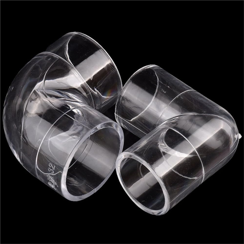Acrylic Pipe Fitting 2pcs Clear Tube Joint for Fittings Aquarium Fish Tank Garden Water Pipe Connectors Acrylic 90° Elbow Transparent(16mm)