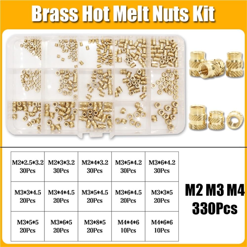 Inserto roscado de latón Insertos termofusibles termofusibles(1240piece M3M4)