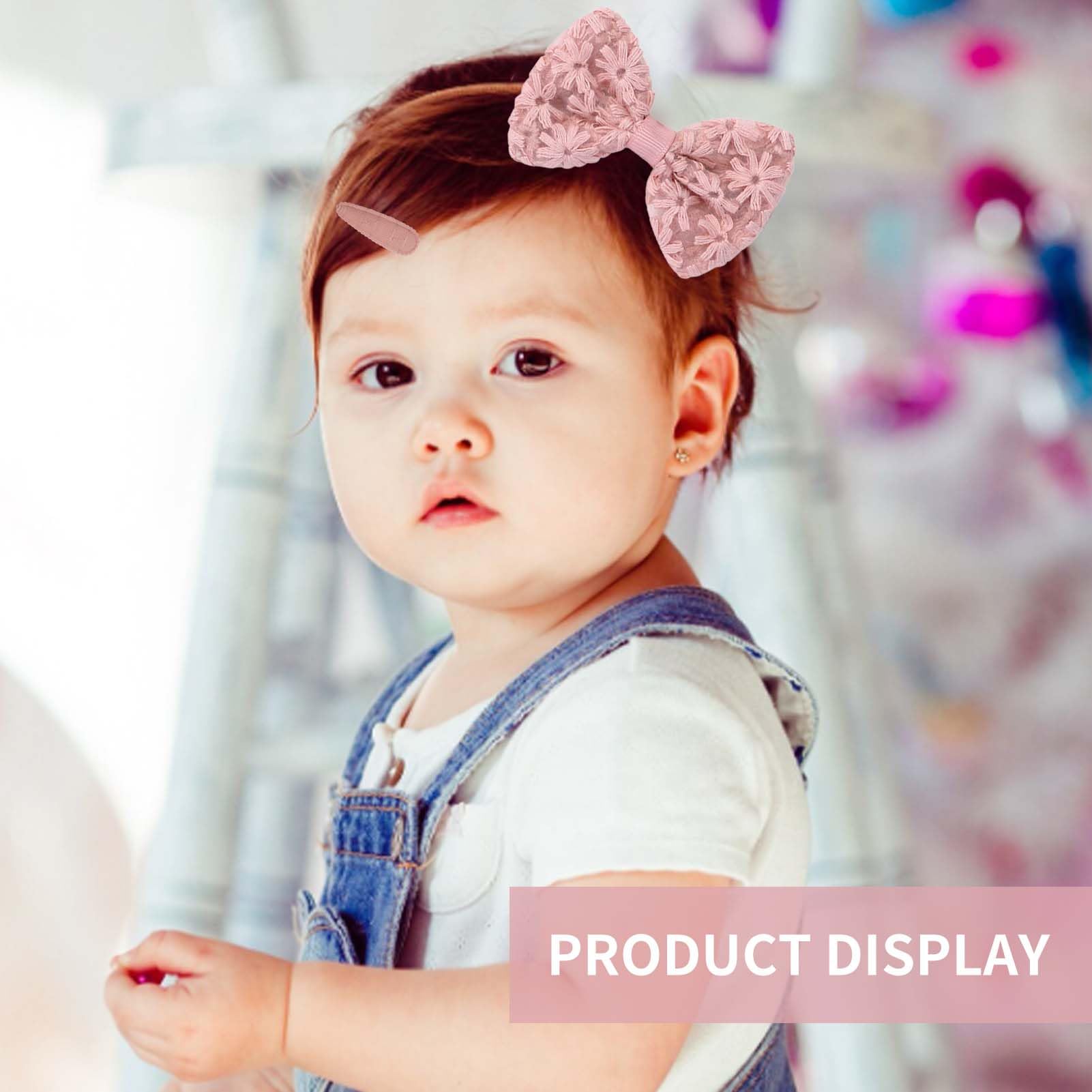 Newborn Baby Headbands, 8pcs Baby Headband Infant Kids Hair Bows & Clips Set - Image 2
