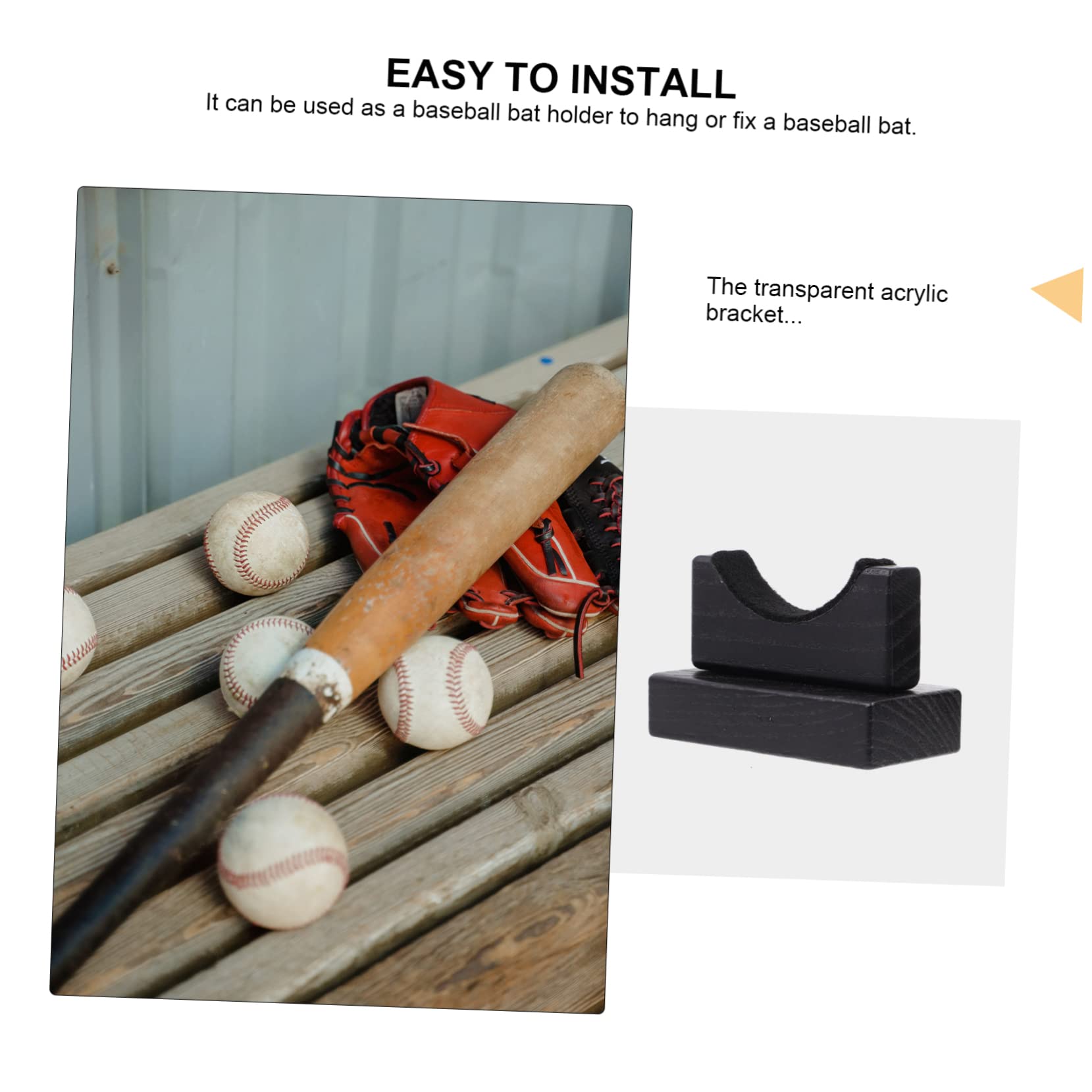 GOOHOCHY Wooden Bat Hanger Display Rack for Baseball Bats Collector's Must-have