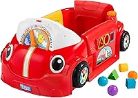 Vista 1 de Fisher-Price Laugh & Learn Carro de actividades Smart Stages con luces musicales y escenarios inteligentes para bebés y niños pequeños, rojo