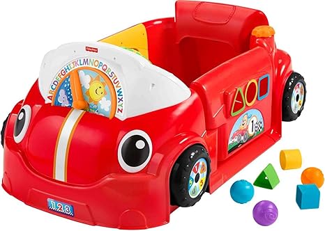 Fisher-Price Baby Toy Laugh & Learn Crawl Around Car Red Activity Center with Educational Music & Lights for Infants Ages 6+ Months (Amazon Exclusive)